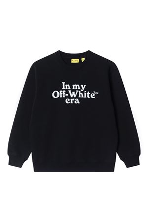 black cotton sweatshirt OFF WHITE KIDS | OBBA001S26FLE006001